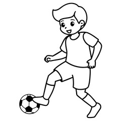 Wall Mural -          child who play football.
