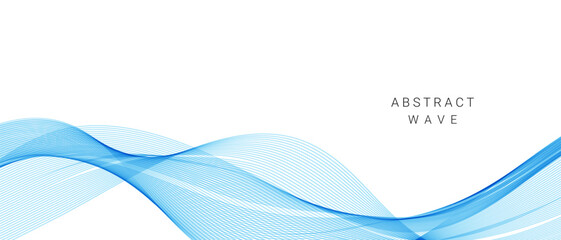 Wall Mural - abstract stylish wave design background isolated on white