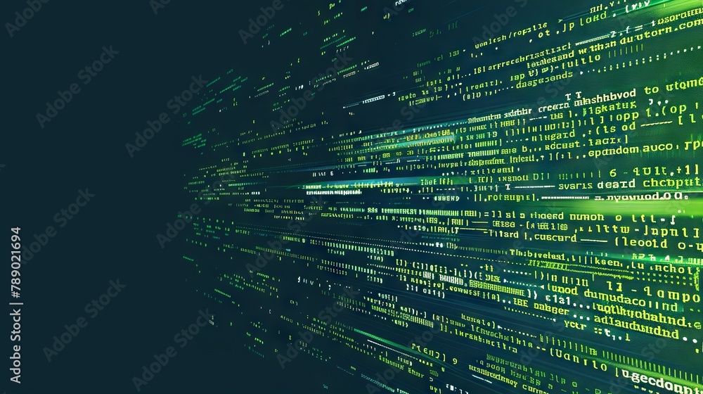 Detailed vector illustration of html code on computer screen ...