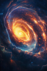 Wall Mural - outer space with stars, constellations, galaxies, black hole in universe