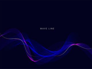 Wall Mural - abstract stylish blue wave design background vector