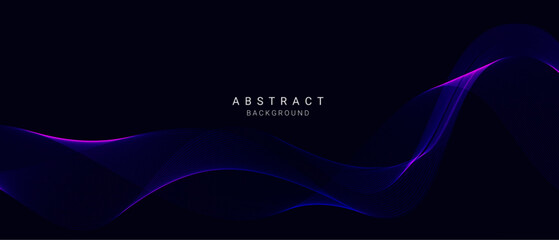 Wall Mural - abstract stylish blue wave design background vector