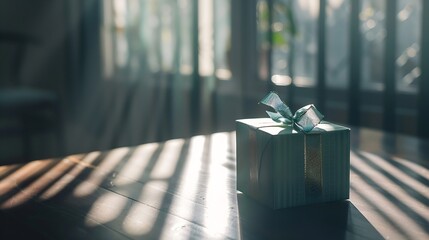 Fathers day gift idea background design concept with gift boxdesign concept on office table : Generative AI