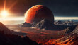Mars planet red planet astronomy scenery