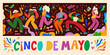 vector illustration with design for Mexican holiday 5 may Cinco De Mayo. 