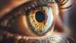 Very close macro photo of human eye Human eye closeup detail with shallow depth of field : Generative AI
