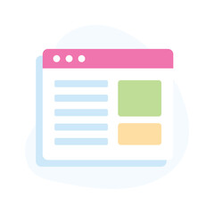 Wall Mural - download this beautifully designed icon of a webpage, designed in trendy style