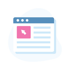 Wall Mural - download this beautifully designed icon of a webpage, designed in trendy style
