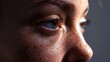 close up view of a human skin woman : Generative AI