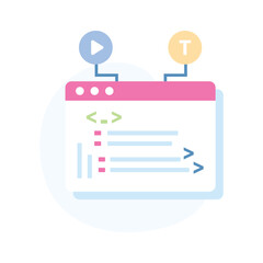 Wall Mural - well designed isometric icon of coding technology, programming vector