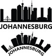 Johannesburg South Africa city skyline silhouette. Johannesburg skyline sign. Landscape City Design. flat style.