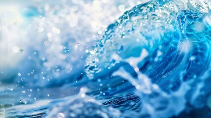 Aufkleber - wave splash sea beach macro close up : Generative AI