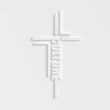 Culture word in the shape of a cross. Christian, religious and church typography concept. Design with christian icon divine. 3D render