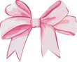 © OneyWhyStudio - Pink bow illustration on transparent background.