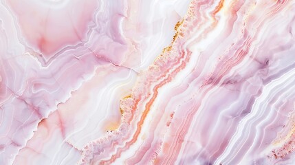 Aufkleber - Smooth marble flat lay photography backdrop light grey and pink abstract background surface for food or product presentation : Generative AI