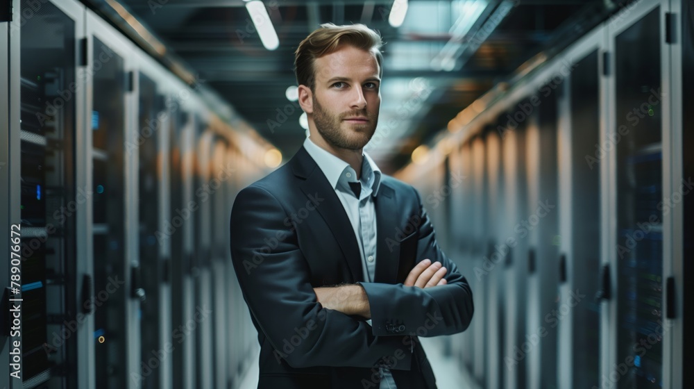 The data center data analytics expert uses advanced machine learning ...