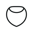 Unshelled hazelnut isolated icon, one hazelnut vector symbol with editable stroke