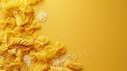 Wall Mural - Delicious Italian Pasta Concept Vibrant Dish Design for Tempting Text Overlay