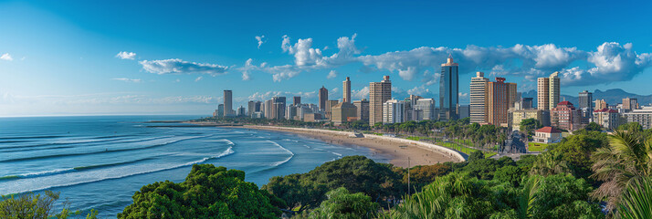 Wall Mural - Great City in the World Evoking Durban in South Africa