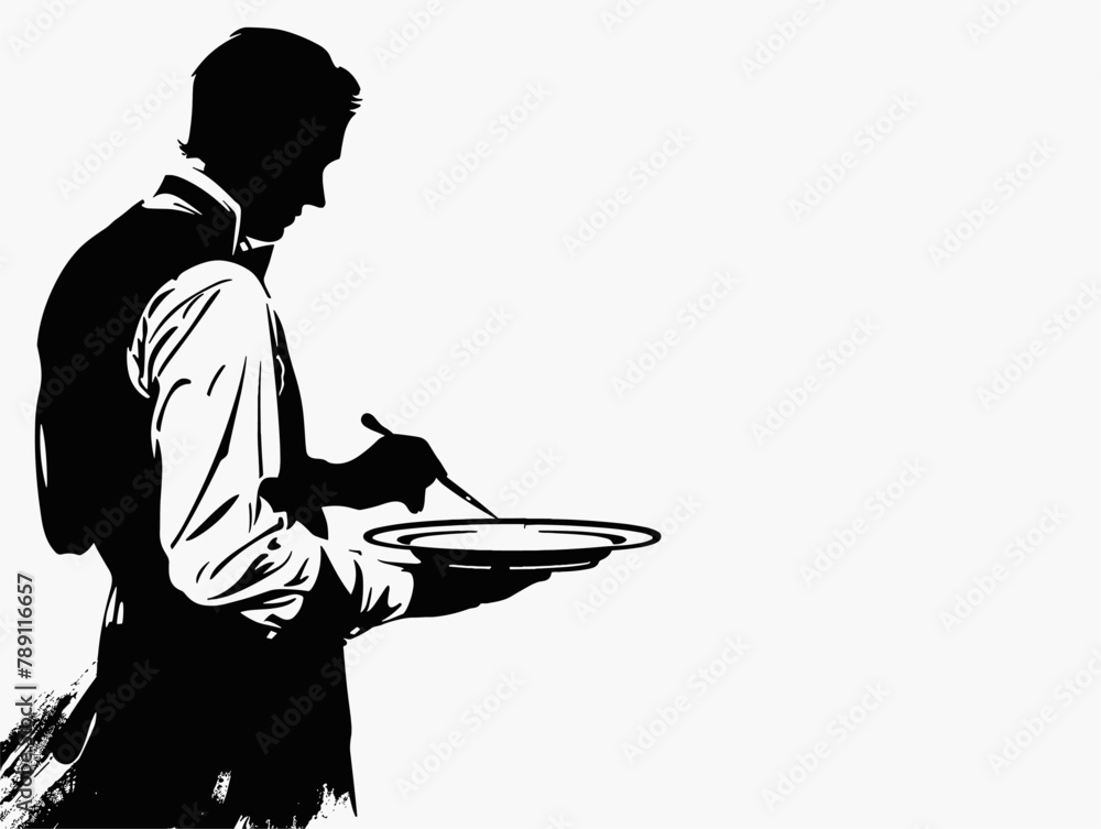 Waiter Lettering waiter background, Calligraphy - Someone writing with elegant ...