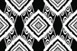 Seamless ethnic abstract pattern with black and white color, Thai style ,design for fabric and printing business