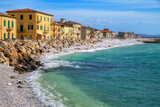 Fototapeta Miasto - Marina di Pisa waterfront and beaches, Tuscany, Italy