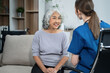 © NINENII - Elderly health checkups with a physician or psychiatrist who works with patients who are consulted about female or psychiatric diagnosis in a medical clinic or hospital mental health service.