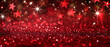 Shiny Red Glitter With Bright Star Light In Abstract 