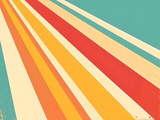 Wall Mural - Retro solid vibrant color background