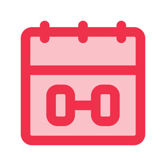 Sticker - calendar outline fill icon