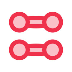 Sticker - Dumbbell outline fill icon