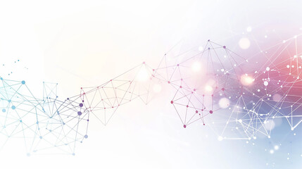 Abstract connected dots and lines on blue background. Network or connection. Abstract technology science background. technology network concept with moving lines.