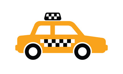 Poster - simple classic yellow taxi cab icon