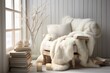 Arctic Cozy Reading Nook: Warm Throws, Fluffy Pillows & White Decor Inspo