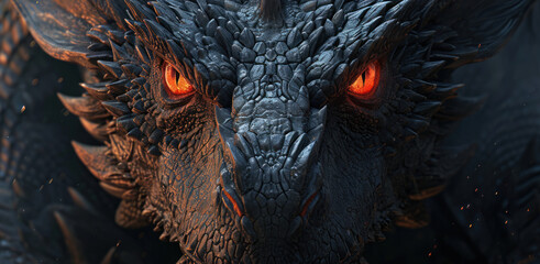 Wall Mural - Close-up view of a dragon.