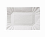 Fototapeta Tulipany - White paper square plate isolated on white.