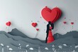 Artistic Celebrations of Love: Heart Themed Designs and Valentine Cards Featuring Heart Prints and Creative Illustrations to Express Joyous Love.