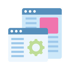 Wall Mural - an icon of web development in trendy style, premium vector