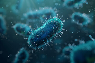 3D rendered illustration of bacteria 
