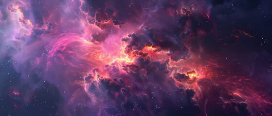 Wall Mural - stunning cosmic clouds in vibrant hues