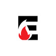 Letter E with Flame Logo 001