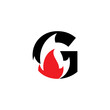 Letter G with Flame Logo 001