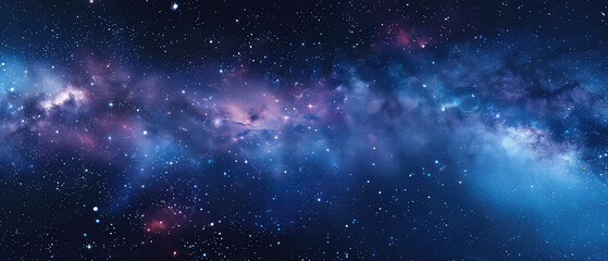 Wall Mural - majestic cosmic field with bright star clusters