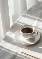 Wall Mural - A Cup of Coffee on a Saucer