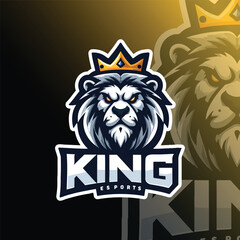 Wall Mural - The lion king mascot logo vector illustration