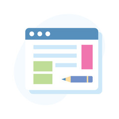Wall Mural - download this beautifully designed icon of a web design, designed in trendy style