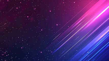 Wall Mural - Abstract dark blue and pink purple gradient futuristic background with diagonal stripe lines and glowing dot