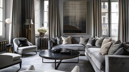 Sophisticated simplicity: Crafting a chic gray living room