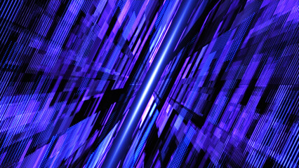Canvas Print - abstract futuristic background of digital data blocks in the space. technology, science, and artific