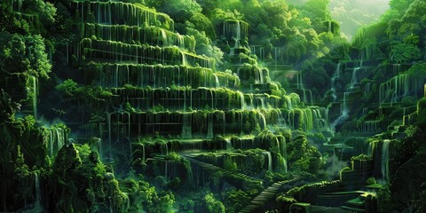 Wall Mural - story kingdom on top of beautiful mountains